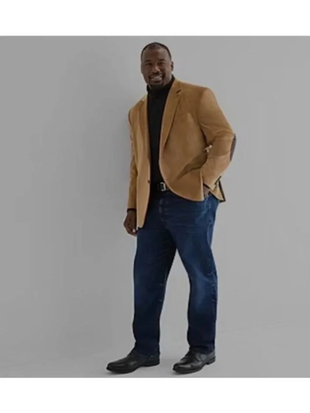 Stafford Size 58 Long Men”s Wheat Big & Tall Stretch Corduroy Sport Coat. New